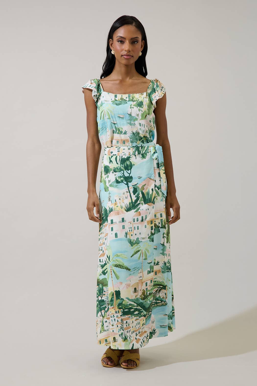 Piti Town Maxi Wrap Skirt