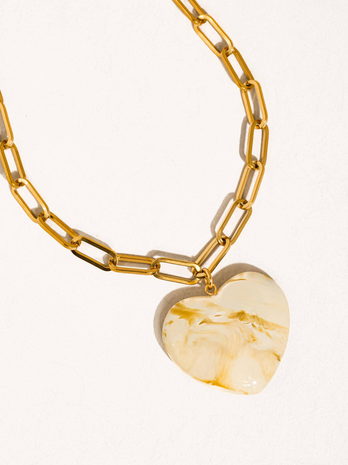 Flânerie by MAIQ Rouelle 18K Gold Non-Tarnish Heart Chain Necklace