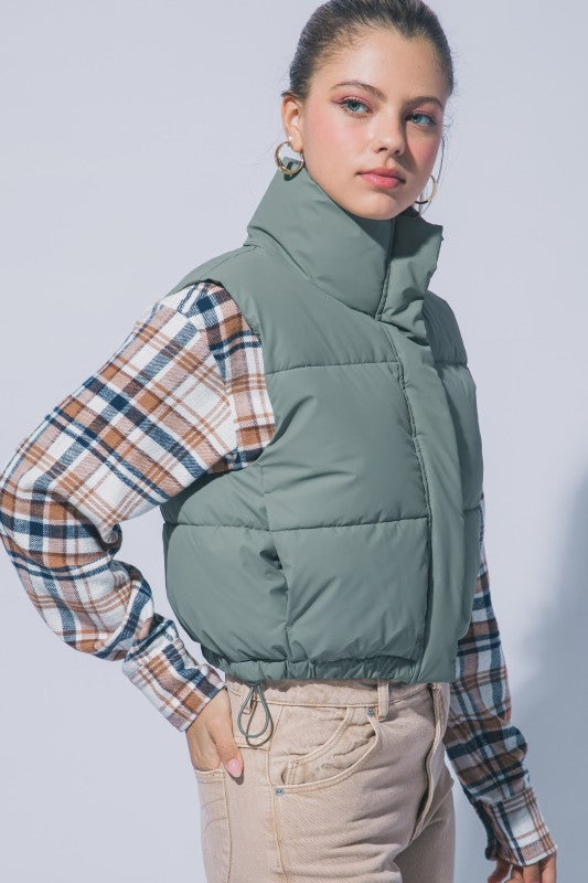 Penelope Cropped Puffer Vest PREORDER