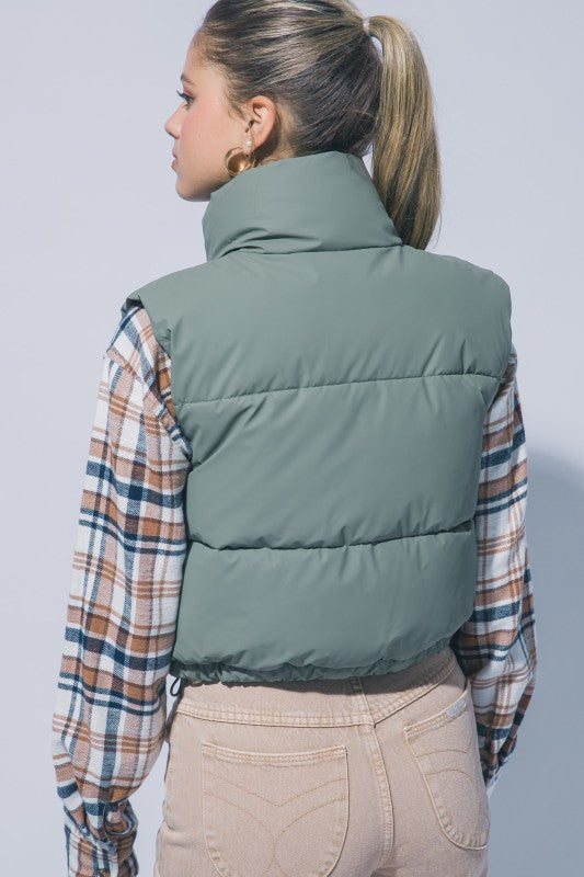 Penelope Cropped Puffer Vest PREORDER
