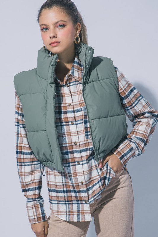 Penelope Cropped Puffer Vest PREORDER
