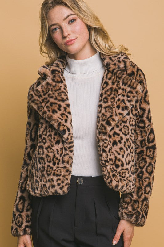 Felina Leopard Fur Jacket
