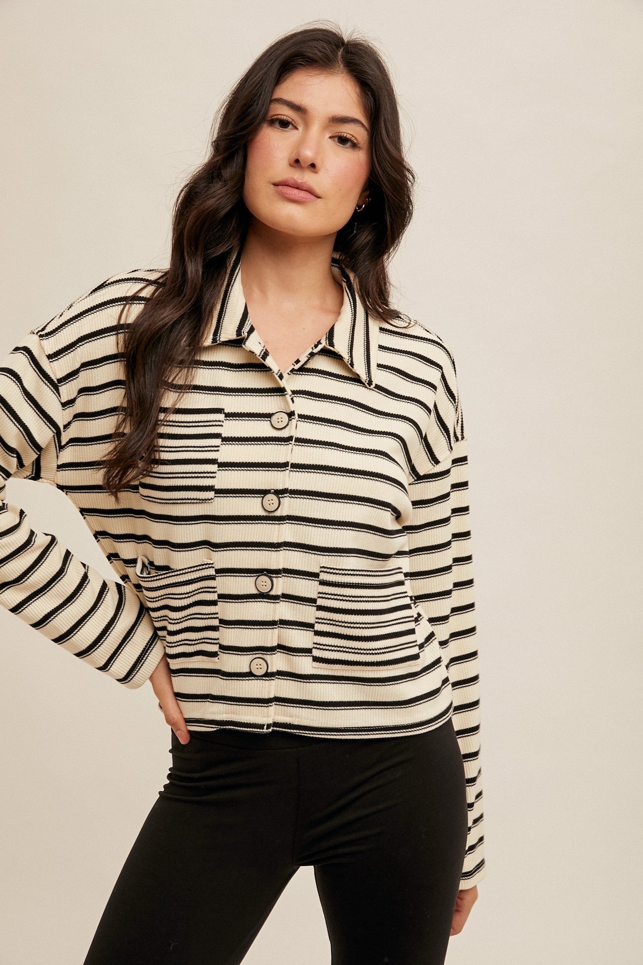 Blithe Stripe Button Cardigan -Available Online & Frankfort Store!