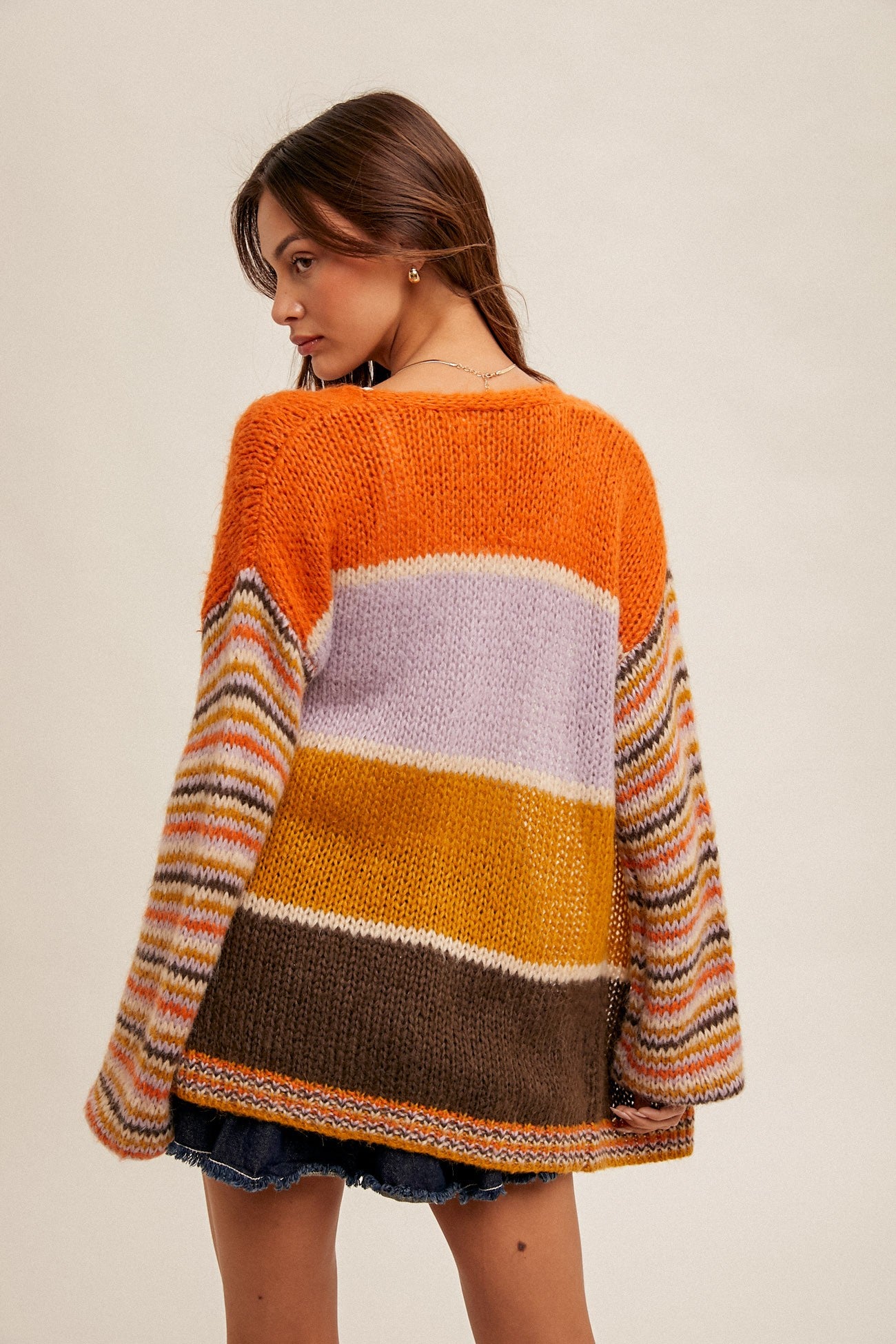 Benji Stripe Open Cardigan -Available Online & Orland Park Store!