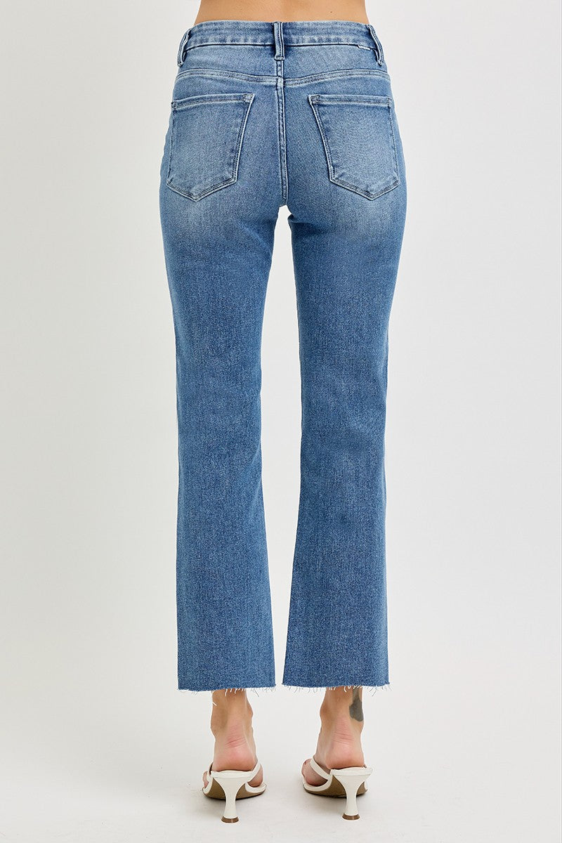RISEN Rosanna High Rise Straight Crop Jeans