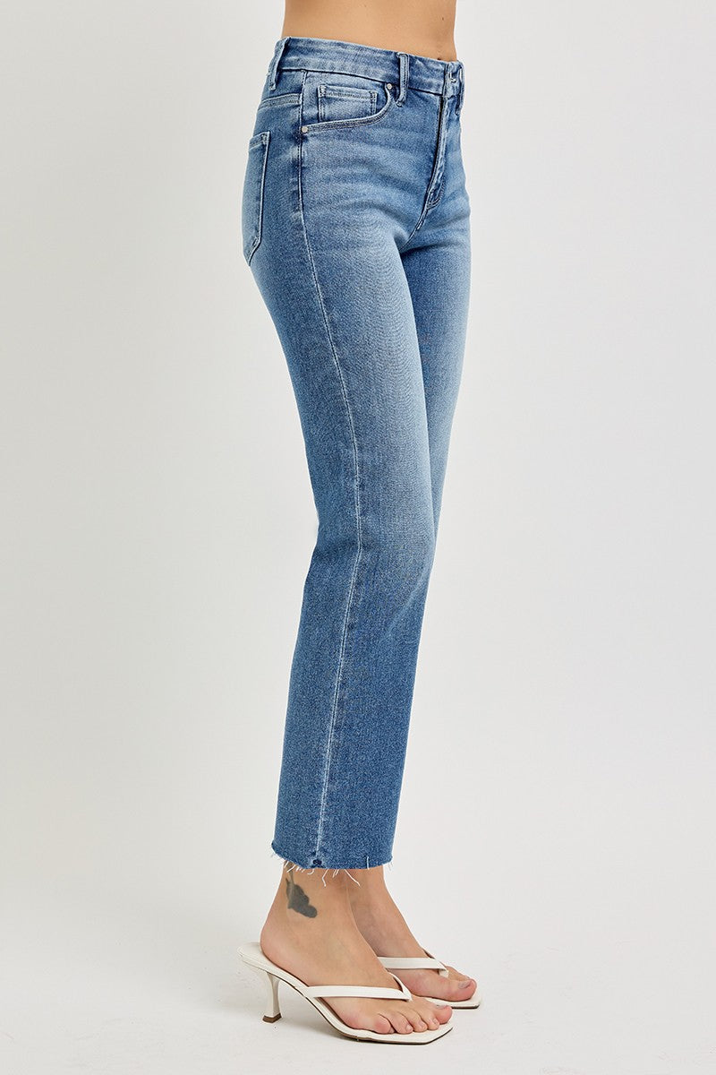RISEN Rosanna High Rise Straight Crop Jeans
