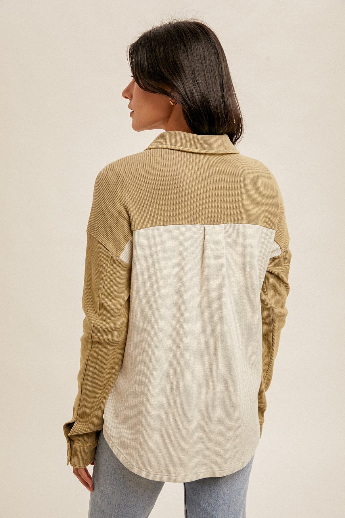 Calvin Waffle Knit Shirt Jacket