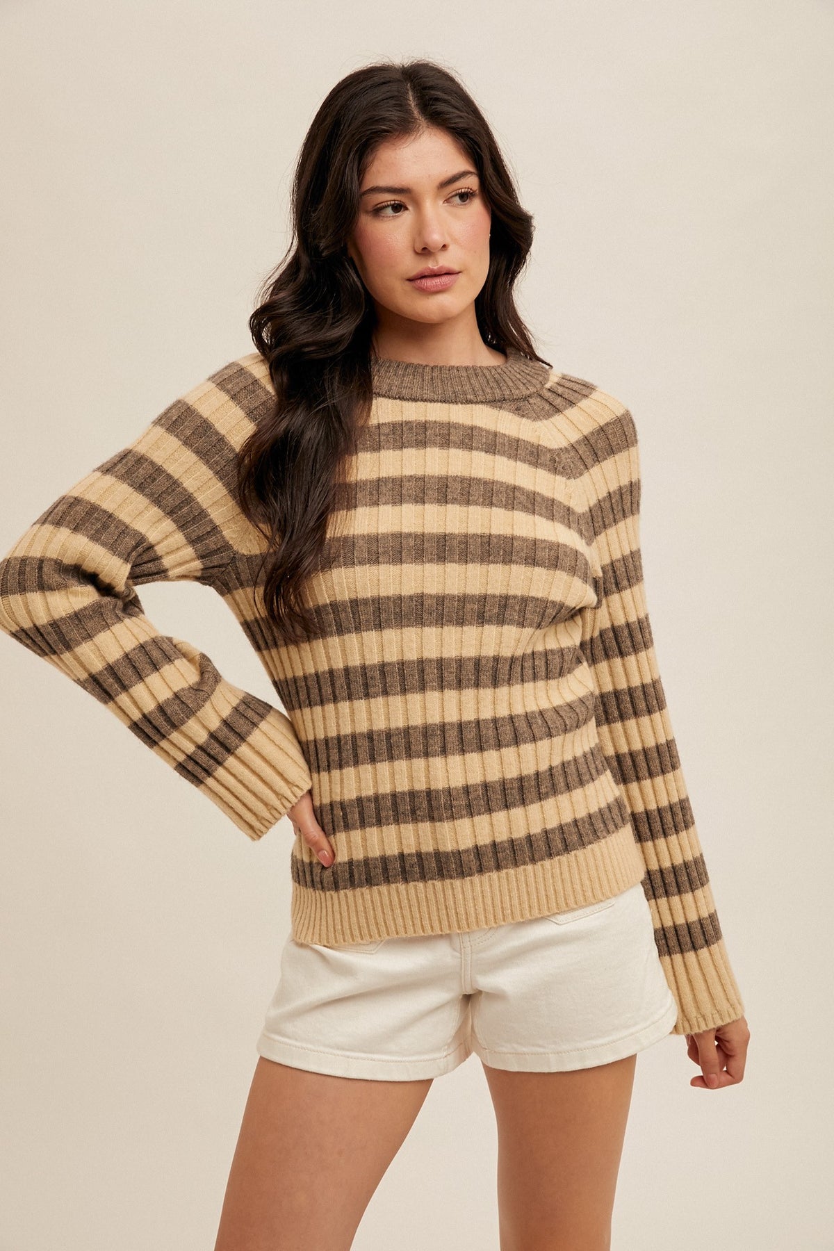 Devin Stripe Ribbed Sweater (2 Colors!)