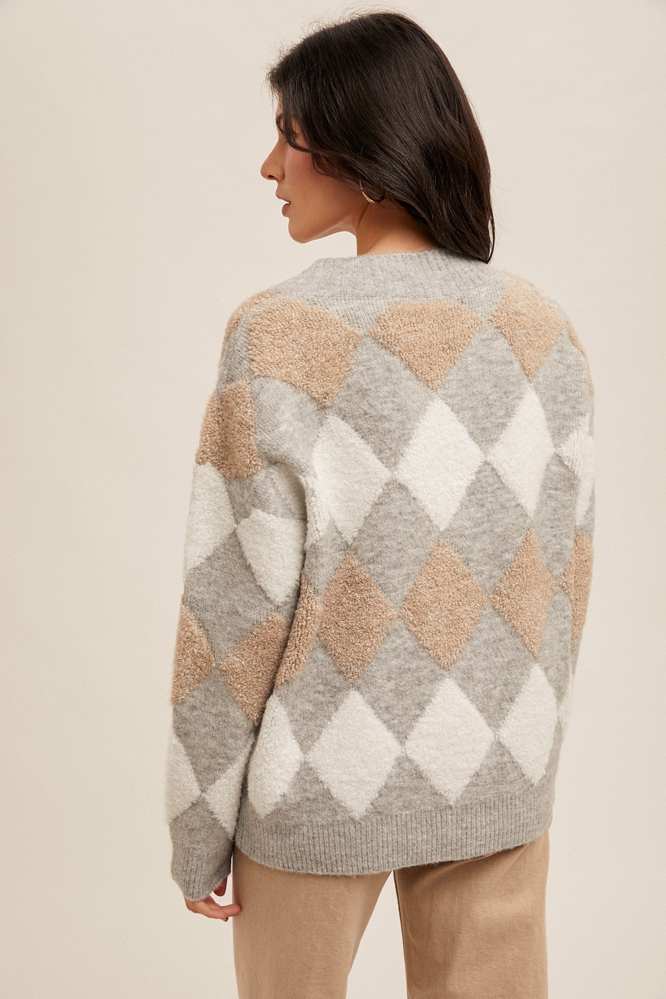 Bayne Diamond Cardigan Sweater -Available Online & Frankfort Store!