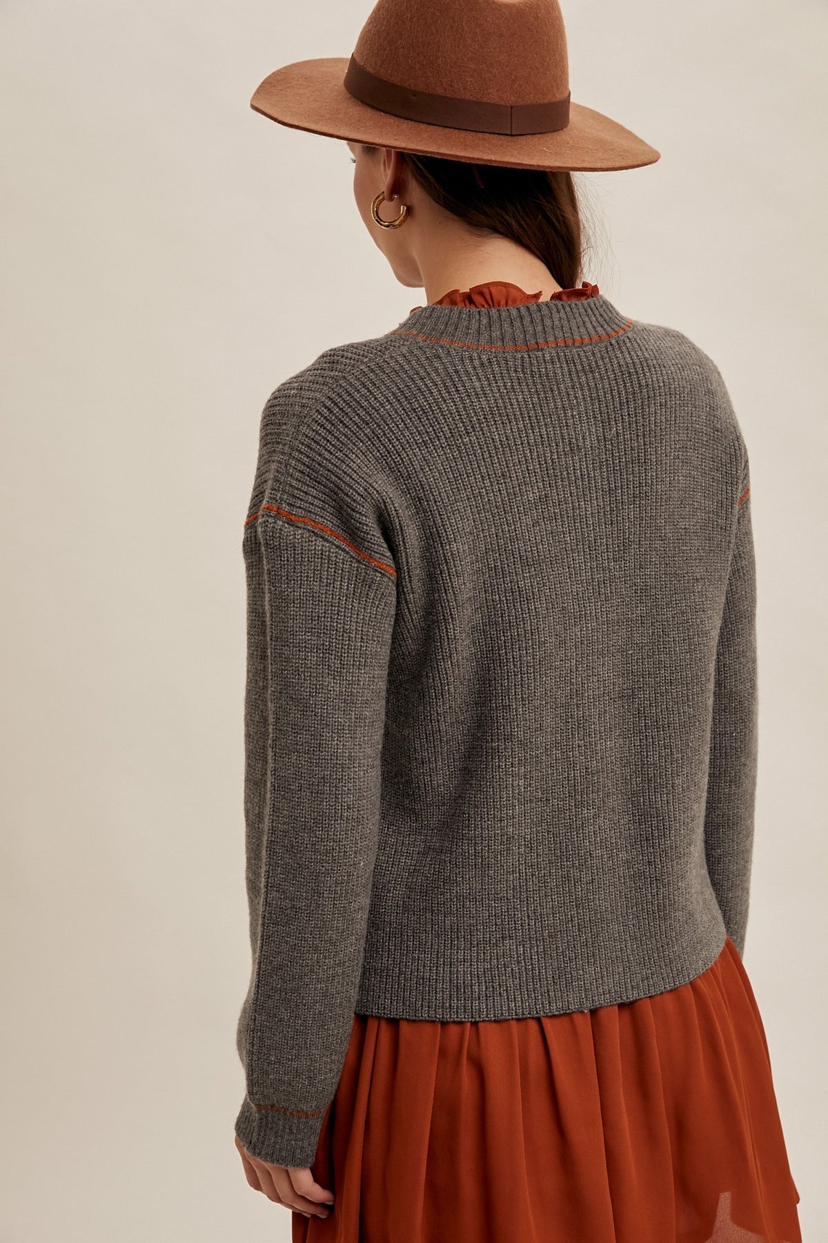 Koko Contrast Stitch Cardigan
