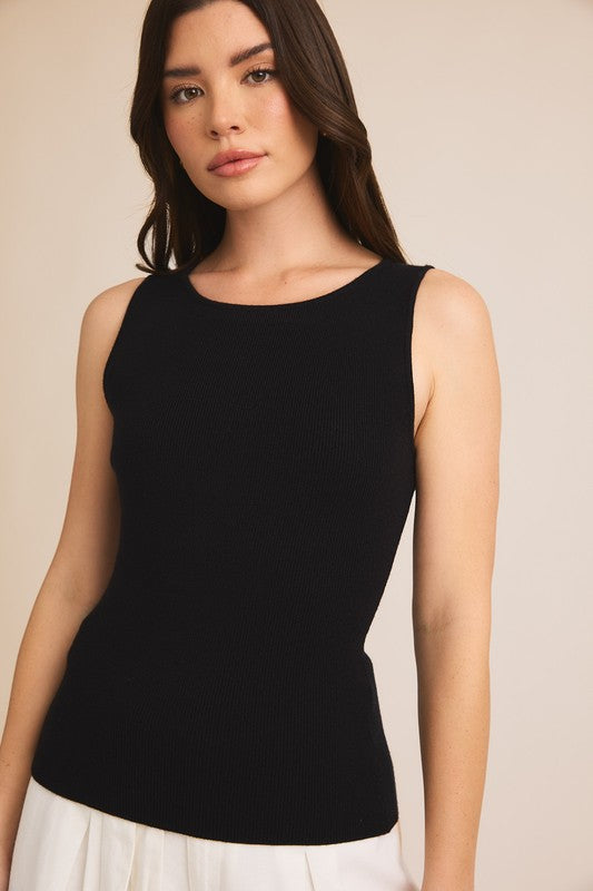 Fallon Sleeveless Ribbed Tank Top