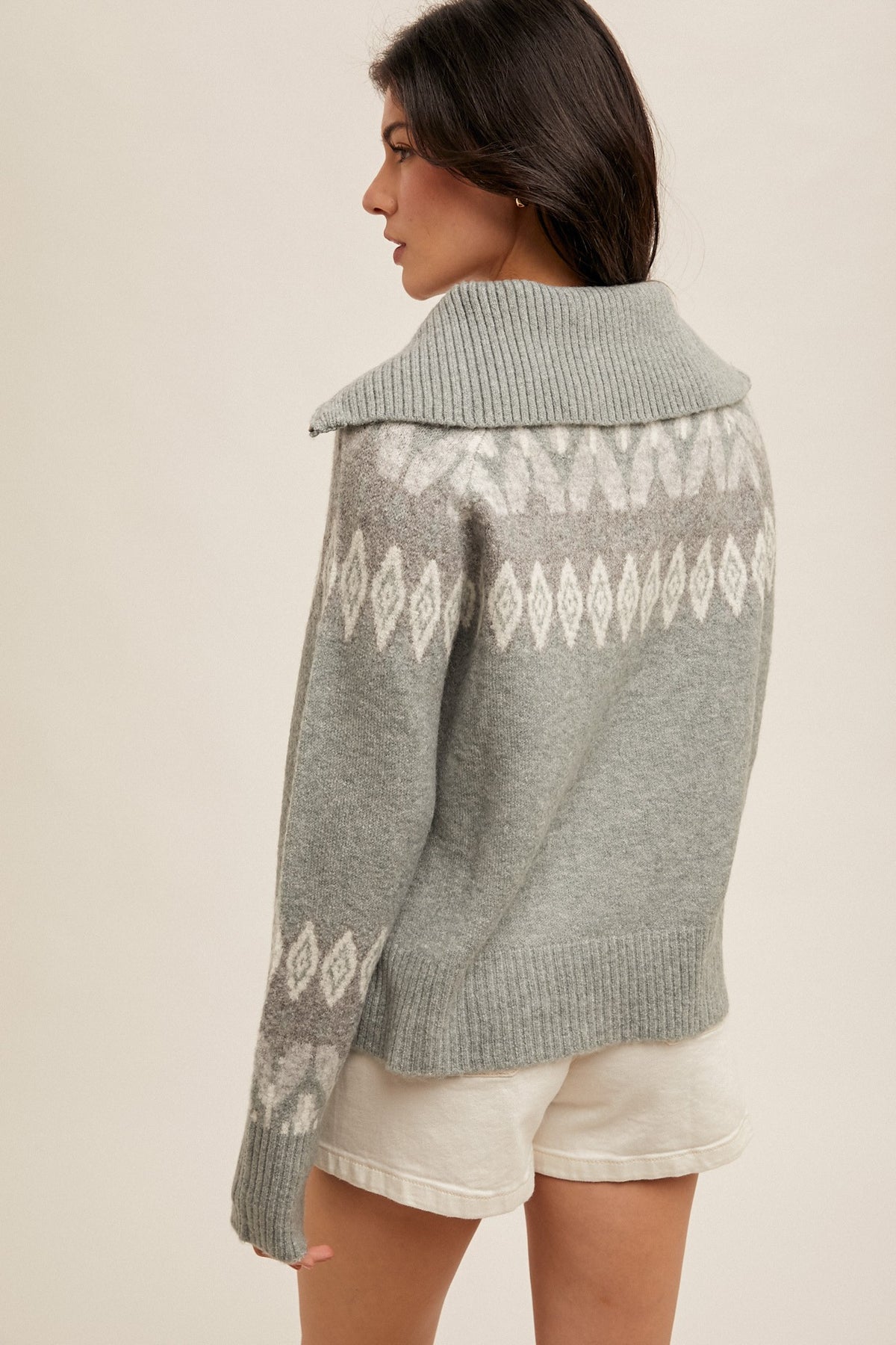 Barley Nordic Quarter Zip Sweater