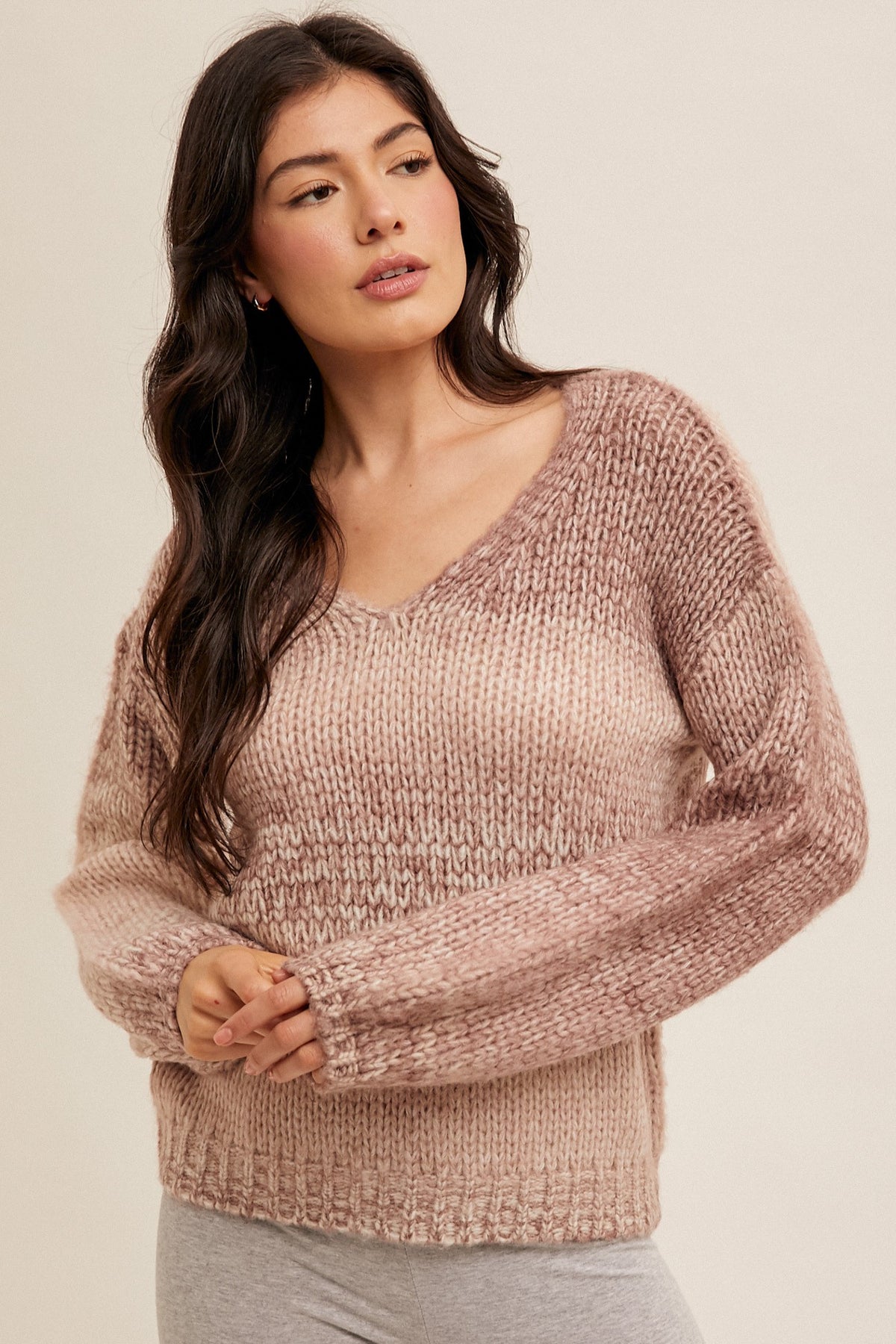 Karen Ombre V Sweater
