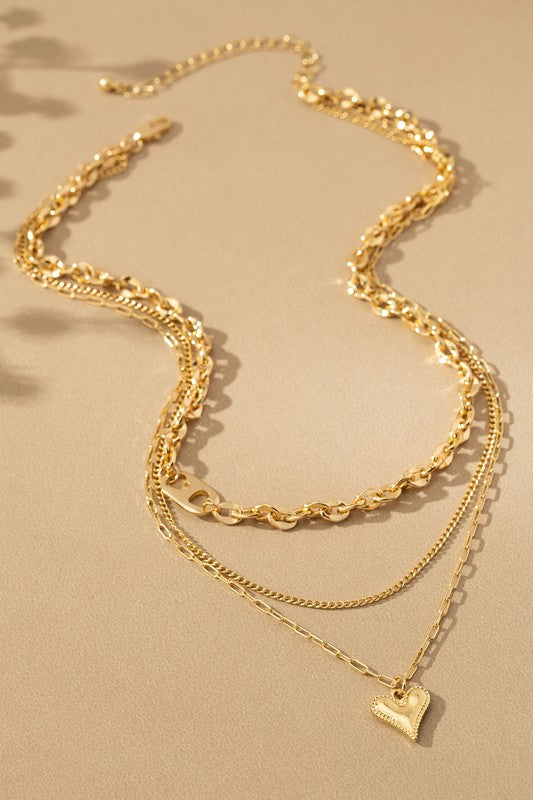 Dollie Heart Layer Necklace