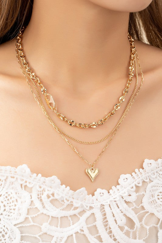 Dollie Heart Layer Necklace