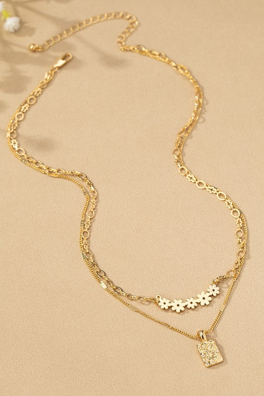 Dover Floral Layer Necklace