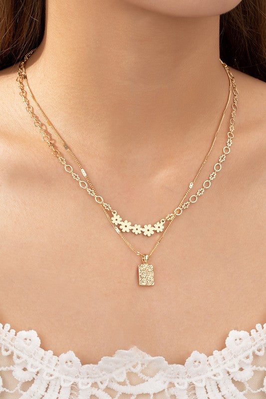 Dover Floral Layer Necklace