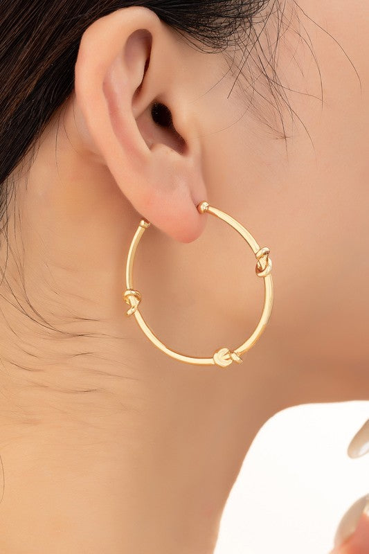 Echevaria Knot Hoop Earrings