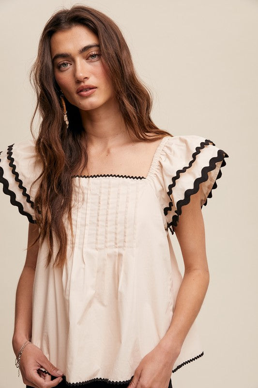 Faraday Pintuck Top FINAL SALE