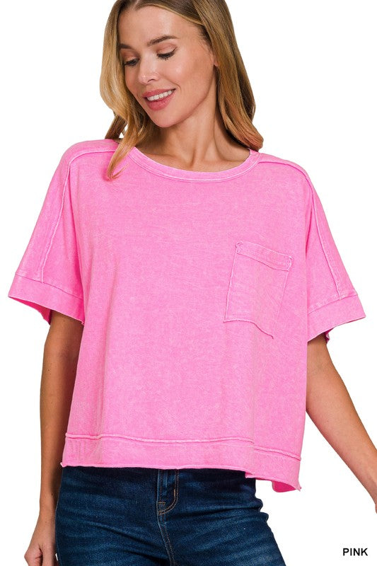Jada Cropped Pink Top
