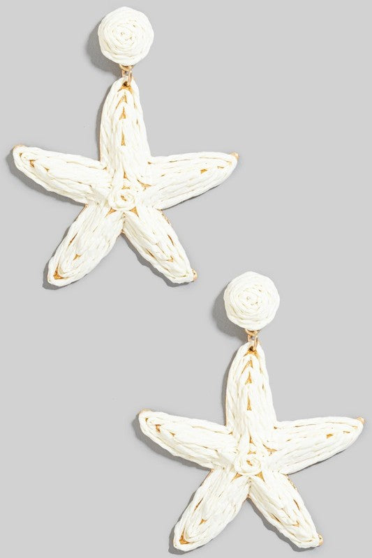 Becca Straw Starfish Earrings (3 Colors!)