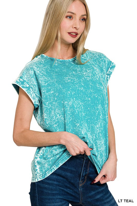 Josie Crinkle Short Sleeve Tee