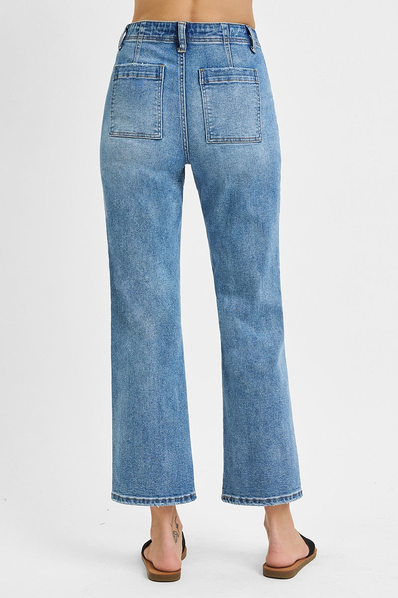 RISEN Revi Patch Pocket Flare Jeans