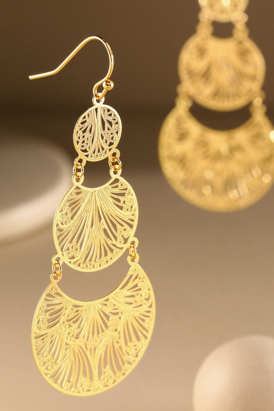 Hana Gold Filigree Earrings