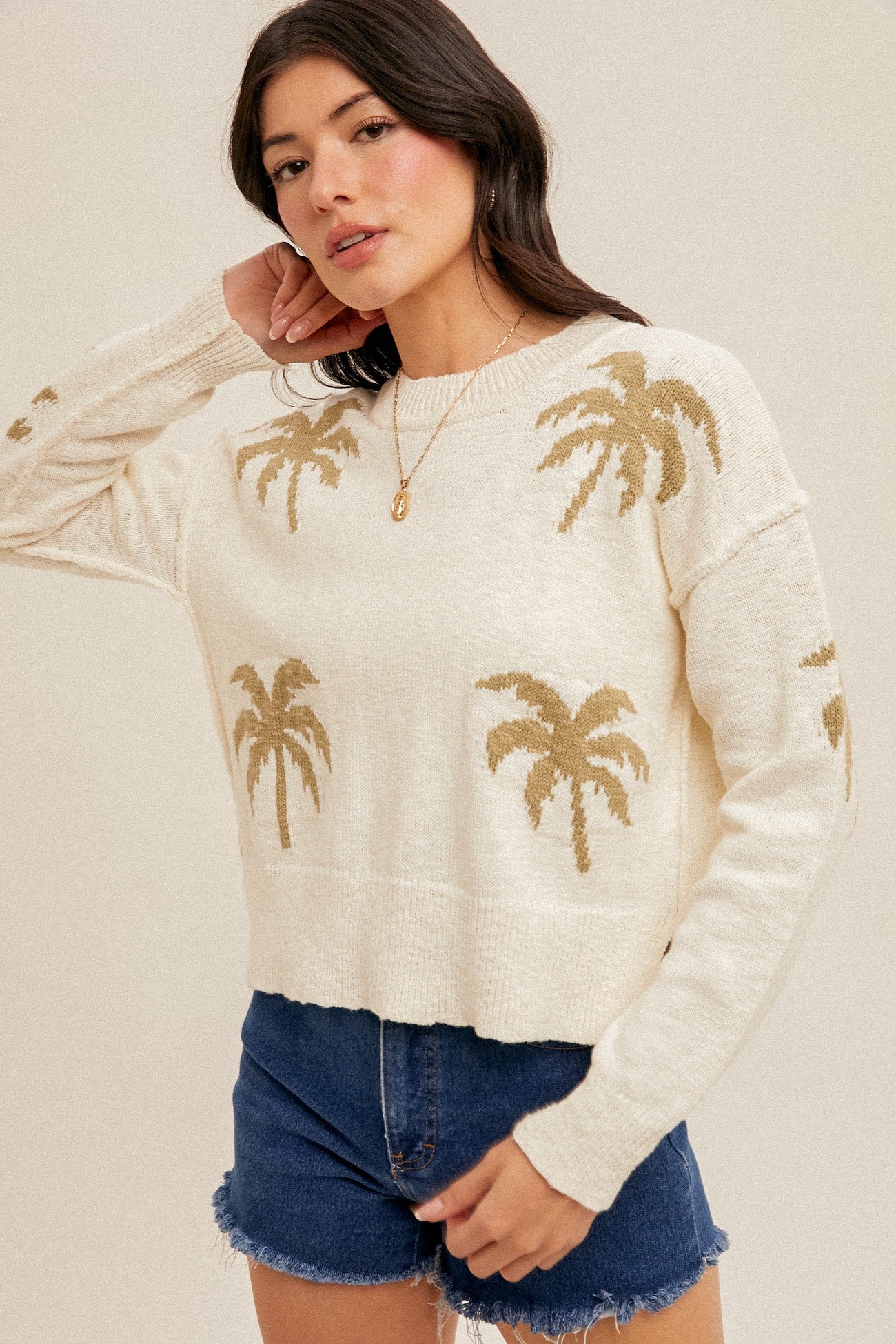 Lukas Palm Sweater Top