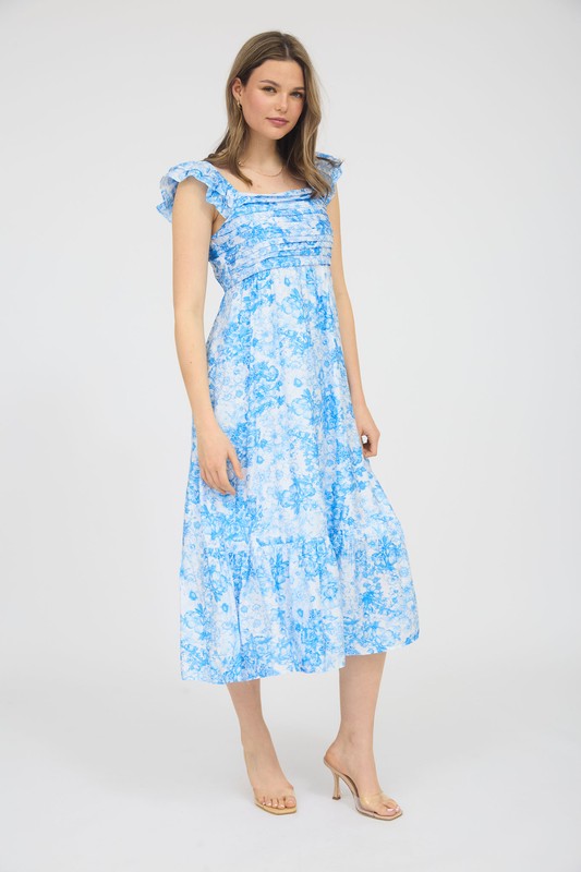 Leila Floral Midi Dress