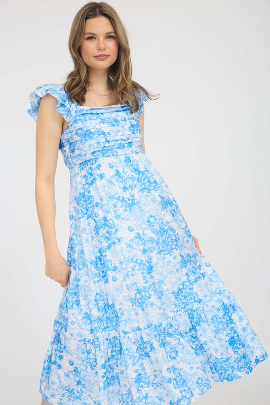 Leila Floral Midi Dress