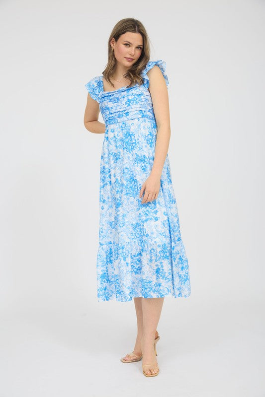 Leila Floral Midi Dress