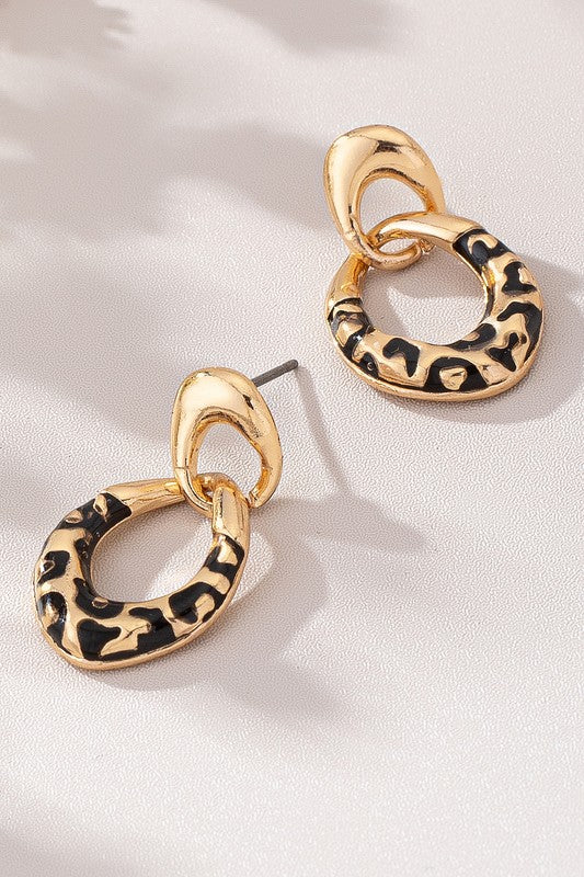 Dail Animal Print Dangle Earrings