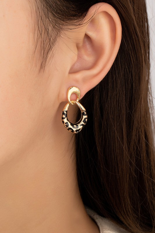 Dail Animal Print Dangle Earrings