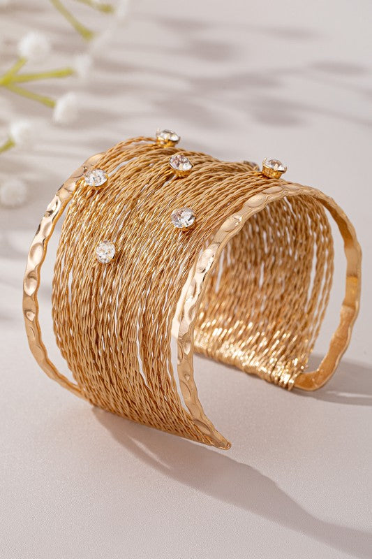 Ava Metallic Gold Cuff