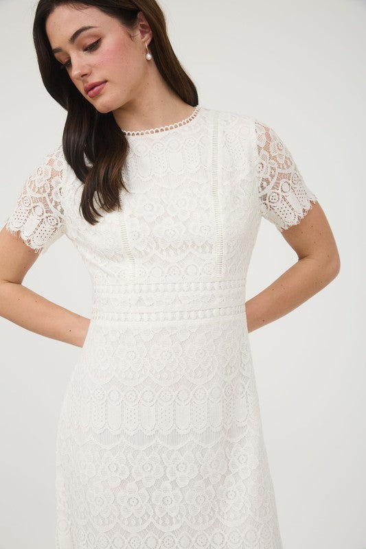 Liza Lace Midi Dress