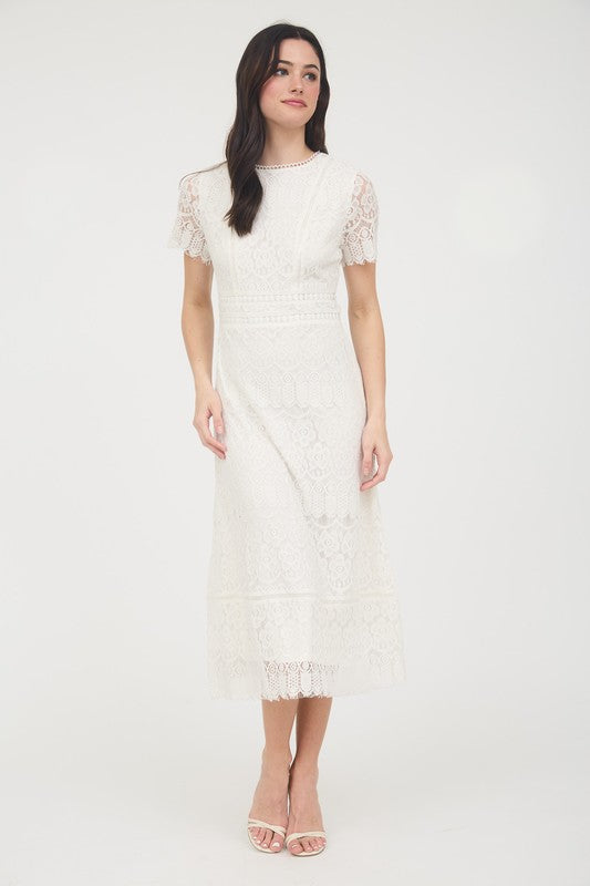 Liza Lace Midi Dress