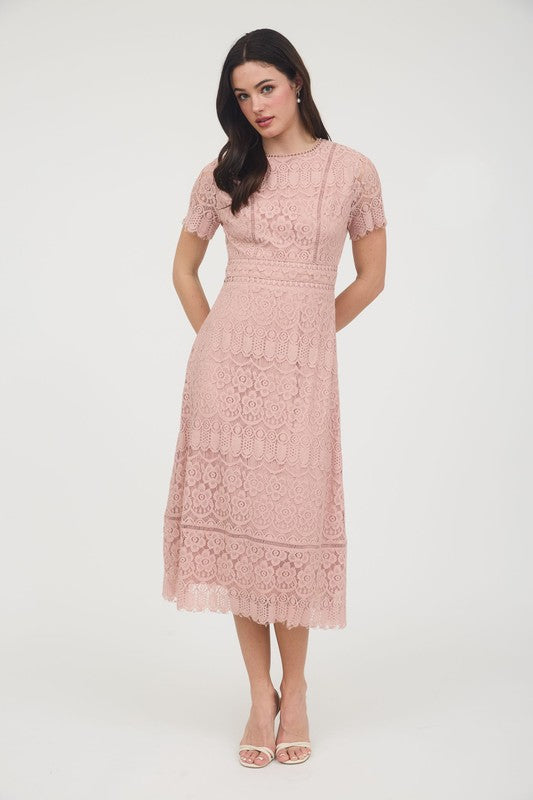 Liza Lace Midi Dress
