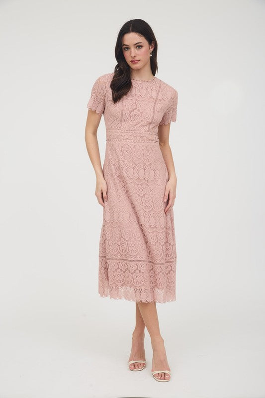 Liza Lace Midi Dress