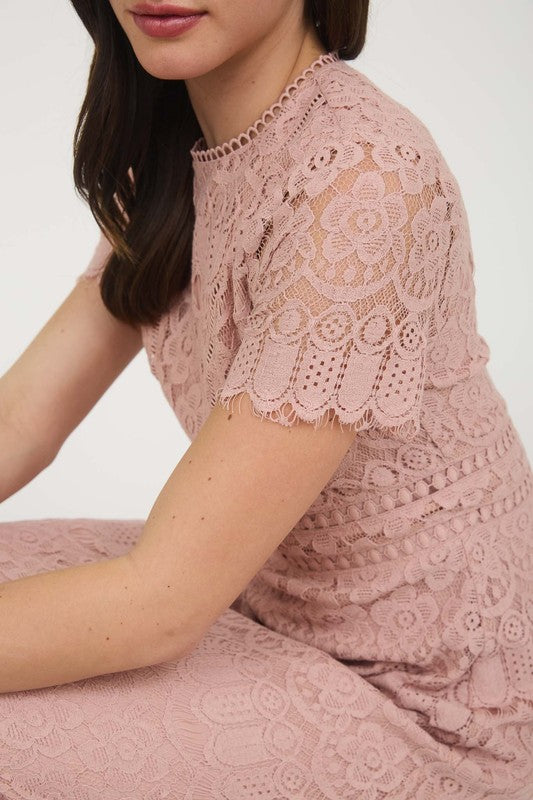 Liza Lace Midi Dress