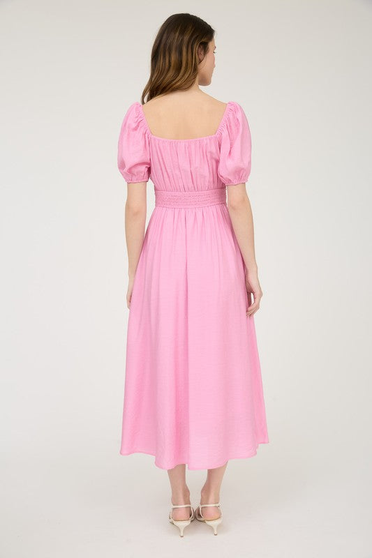 Lucille Bow Midi Dress