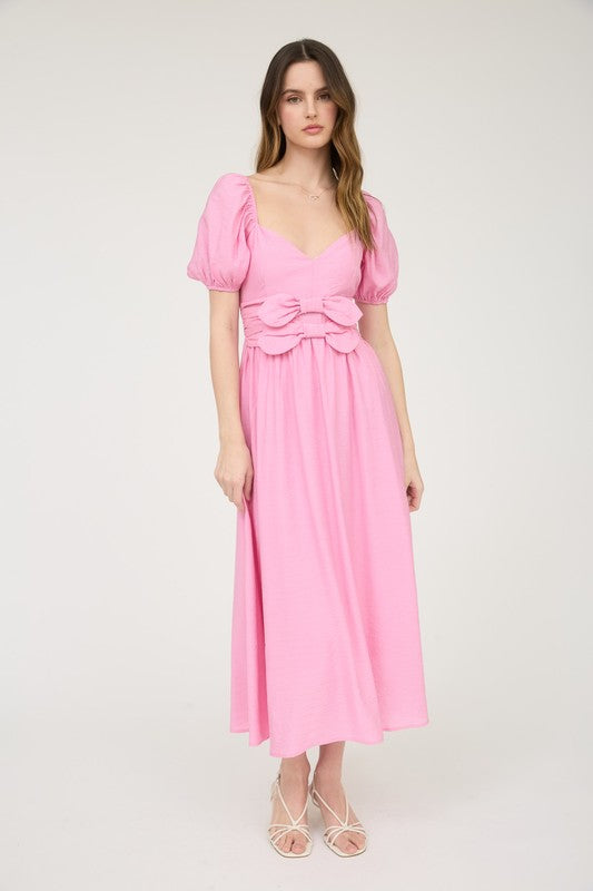 Lucille Bow Midi Dress
