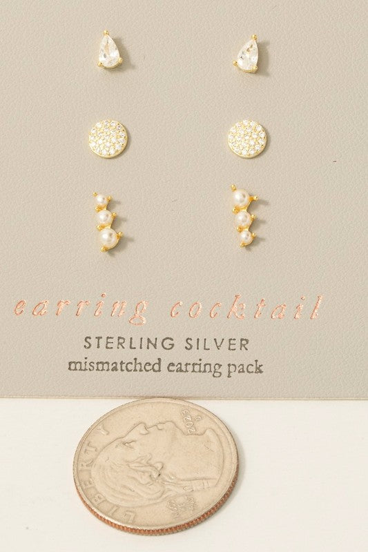 Astor Stud Earring Trio