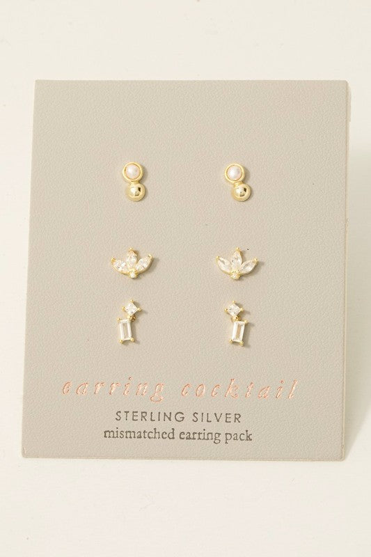 Amma Stud Earring Trio