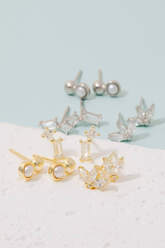 Amma Stud Earring Trio
