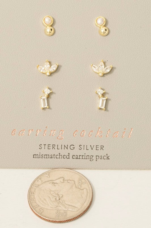 Amma Stud Earring Trio