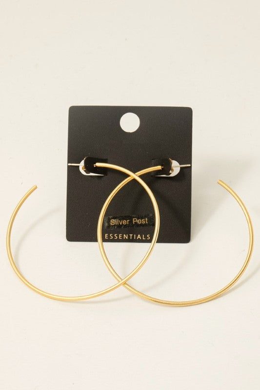 Alta Matte Gold Hoop Earrings