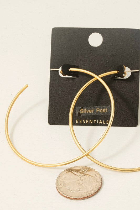 Alta Matte Gold Hoop Earrings