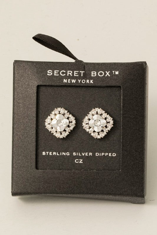 Aria Rhinestone Stud Earrings
