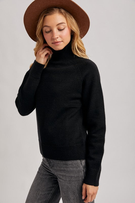 Sacramento Black Turtleneck Sweater